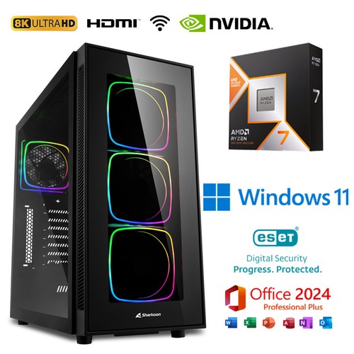 Gaming amd ryzen 9800x3d - pc, 7