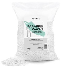 B-WARE Oputec 2kg Paraffinwachs Kerzenwachs Pastillen Weiß Kerzen selber machen