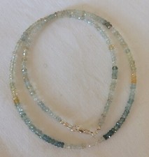 Beryll Kette unbehandelt - Aquamarin - Heliodor - 40 ct.- 45 cm - Karat