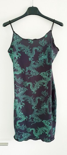 Kleid satinkleid schwarz grün - satinkleid,