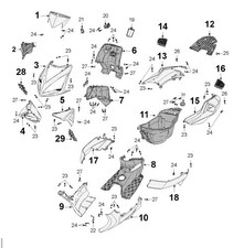Verkleidung PEUGEOT Speedfight 3 schwarzglanz rechts Nr. 4 (787411)