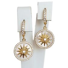 Runde Perlmutt Ohrringe 925