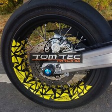 Felgen Aufkleber Sticker Supermoto "Dreiecken" - 50/50 Optik
