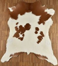ECHTES MINI KUHFELL KALBSFELL BRAUN WEISS ca. 80 x 90 cm CALFSKIN
