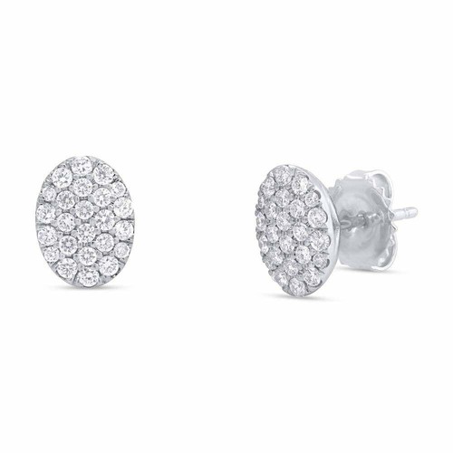 Ovaler diamant ohrstecker 14k - ovaler,