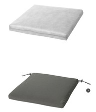 4 Stück Innenkissen mit Stuhlkissenbezug für draußen grau 50x50 cm IKEA