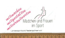 alter Aufkleber : Mädchen und Frauen im Sport - Landessportbund Niedersachsen eV