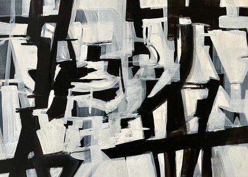 New york abstract black - "new,