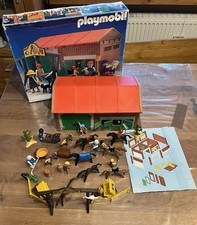 Playmobil 3436 Ponyhof Reiterhof Pferde Figuren Anleitung OVP Alt Viel Zubehör