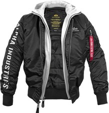 Alpha Industries D Tec Se  Bomberjacke schwarz grau  XL