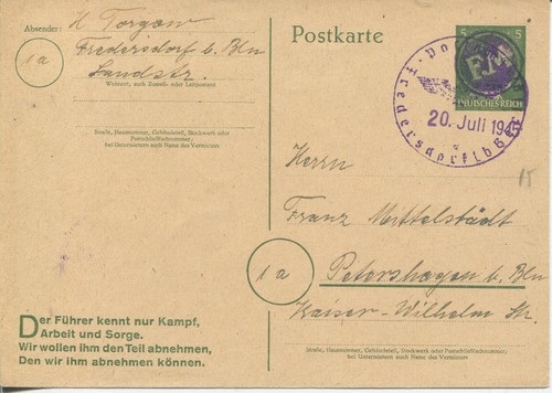 Lokal fredersdorf postkarte - lokal,