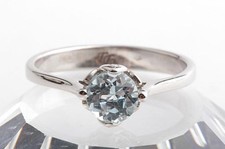 Ring mit Blau Topas 585 Weiß