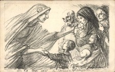Künstler Ak Steinlen, Frau