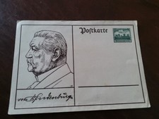 Ganzsache Postkarte Hindenburg ungelaufen