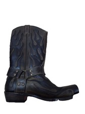 Biker Stiefel Schwarz/Braun Gr