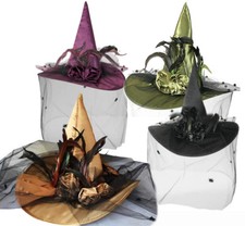 Luxus Hexenhut mit Schleier