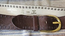 Silvio Tossi Gürtel 105 cm Dunkelbraun Neu