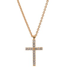 Diamant Collier Kreuz 15