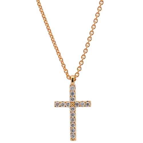 Diamant collier kreuz - kreuz, 15