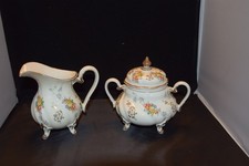 Weimar Porzellan Zuckerdose und Milchkännchen Motiv Josefine