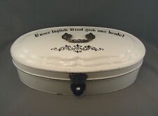 Sehr alter antiker Emaille Email Brotkasten Brotkiste DGM 104357 um 1880 - 1900