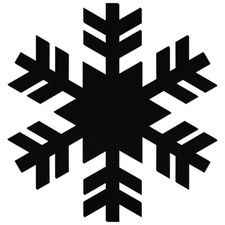 Schwarze Filz Schneeflocke V1