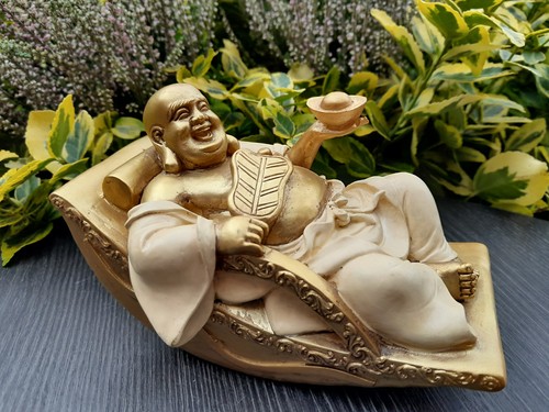 Lachender buddha dekofigur - lachender,