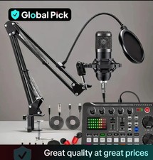 BM800 Profi Studio Kondensator Mikrofon, Ständer, Mixer, Kopfhörer Konvolut