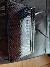 Vintage Blaumarine Leder Clutch Mit Gurt