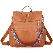 Damen Rucksack Leder Schultertasche Freizeit Cityrucksack Shopper Reisetasche