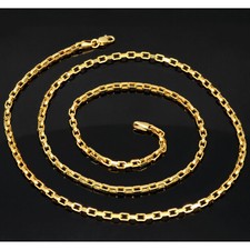 Glänzende Ankerkette 585 14K ECHT GOLD 3,5mm 65cm NEU Schmuck Unisex Halskette