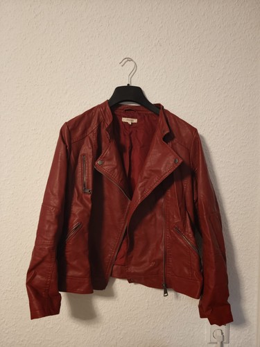 Damen lederjacke rot - damen,