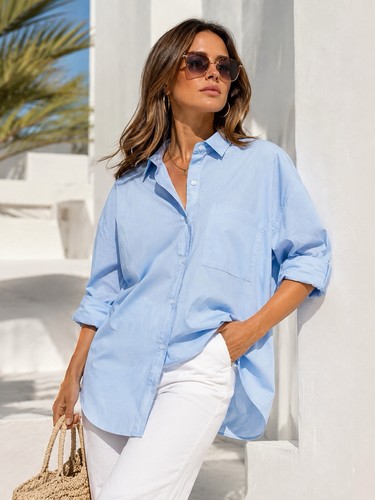 Oversize longbluse - h&m,