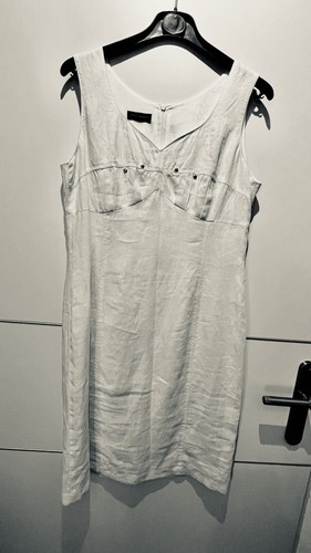 Weißes leinenkleid - weißes,