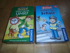 2x Lernspiel - Der echte Scout - Kennst du die Uhr?/Sicher zur Schule