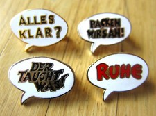 4 x MOTORRAD Brosche, kein Pin