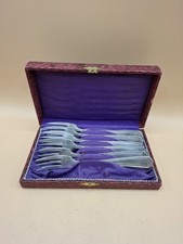 6 alte Wellner Kuchengabeln im