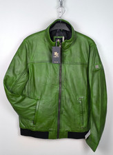 Otto Kern Jacke Herren Lederjacke Biker Grün L 52