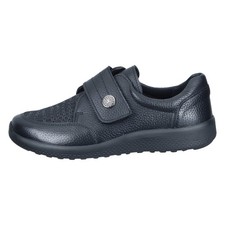 Comfortabel Damenhalbschuh,schwarz,Klettverschluß,Weite K ,herausnehmbare Sohle