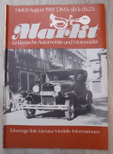 Oldtimer markt august 1981 - oldtimer,