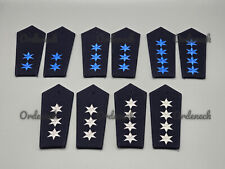 POLIZEI SCHULTERKLAPPEN - BLAU SILBER GOLD - AUS ÜBERGANGSZEIT DDR ZU BRD - TOP!