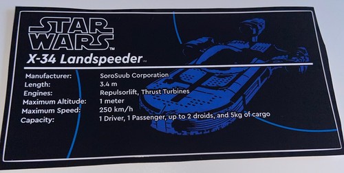 Star wars ucs display sticker - ucs,