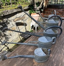 1 v 5 antik Schneiderkanne Gießkanne Zink Kanne Rosenkanne Kakteen Brocante 1900