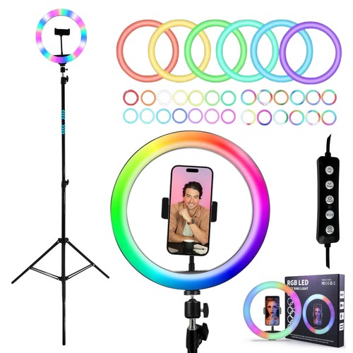 Rgb led ringlicht 210cm stativ - ringlicht,