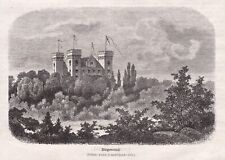 Bogesund, Vaxholm, Svealand, Schweden - Schloßansicht - Holzstich 1872