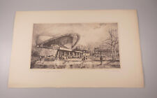 Radierung Horst Miesler Berlin Kongresshalle um 1970