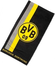 Borussia Dortmund Duschtuch mit Logo im Streifenmuster Badetuch 70 x 140 cm
