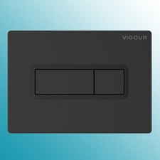 VIGOUR Betätigungsplatte TEES matt-schwarz f. 2-Mengen-Spültechnik V1TEESNSWM