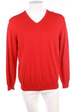 Burlington V-Neck-Pullover Logo-Stickerei L rot