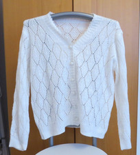Weiße Damenstrickjacke Cardigan  Gr.L NEU!
